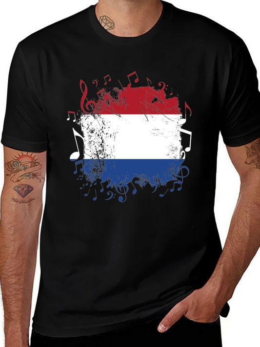 Dutch Flag Music Notes T-Shirt