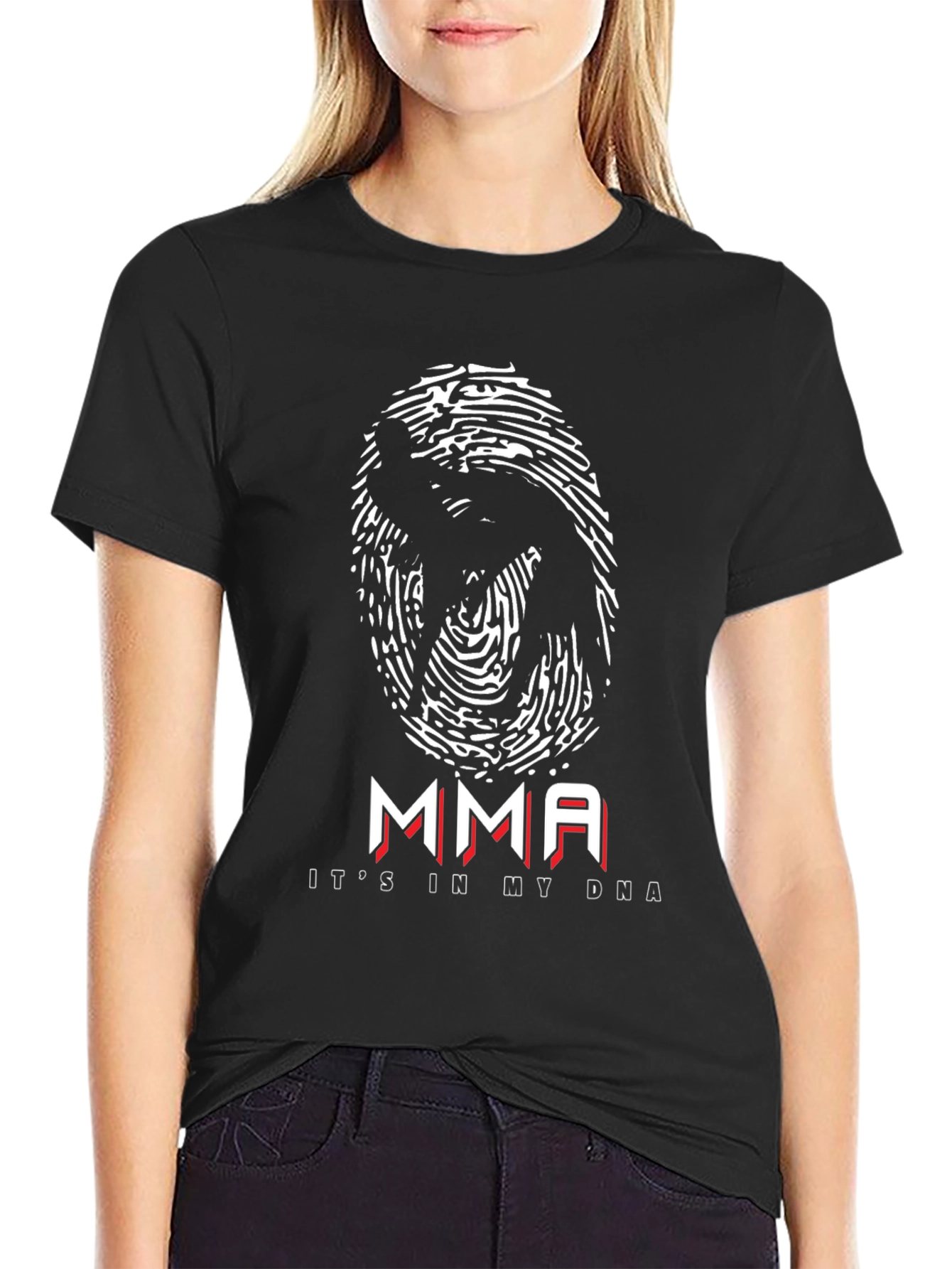 MMA DNA Black T-Shirt - Martial Arts Design