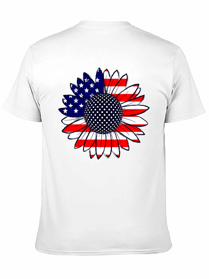 American Flag Sunflower Golf Ball T-Shirt
