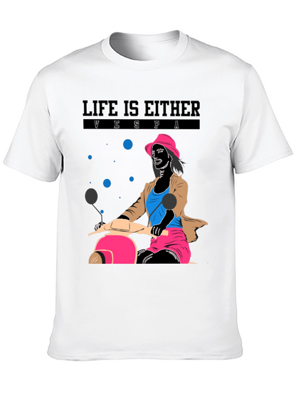 Life is Vespa T-Shirt - Black Graphic Tee
