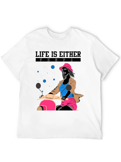 Life is Vespa T-Shirt - Black Graphic Tee
