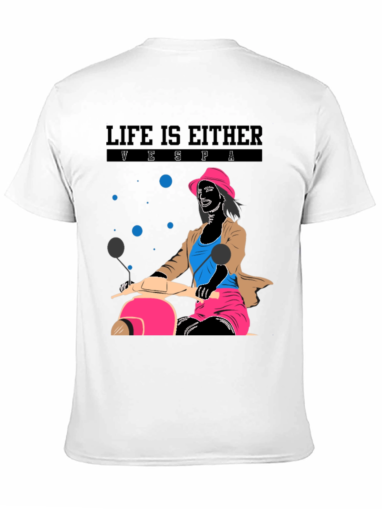 Life is Vespa T-Shirt - Black Graphic Tee