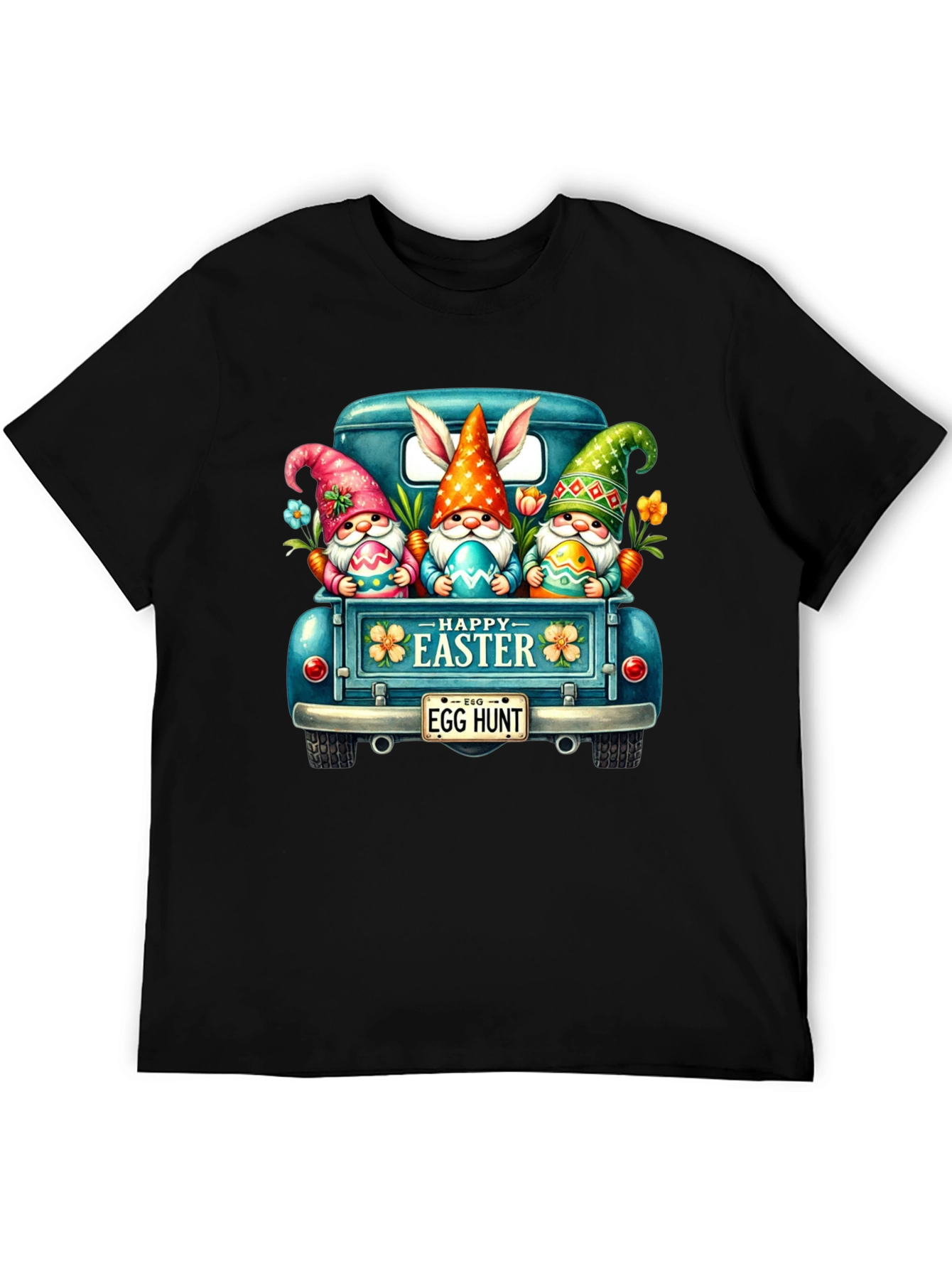 Easter Gnomes in Truck Graphic T-Shirt