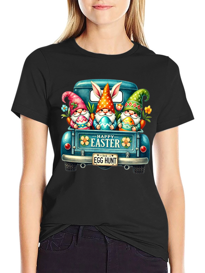 Easter Gnomes in Truck Graphic T-Shirt