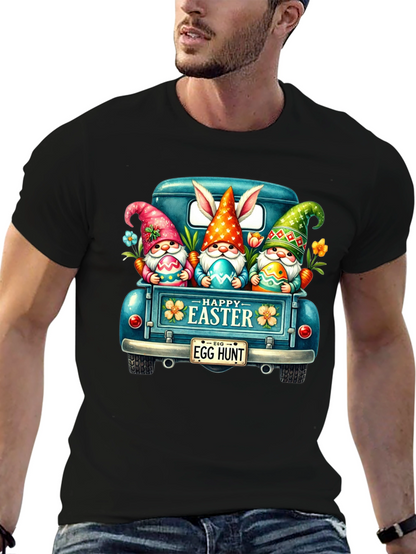 Easter Gnomes in Truck Graphic T-Shirt