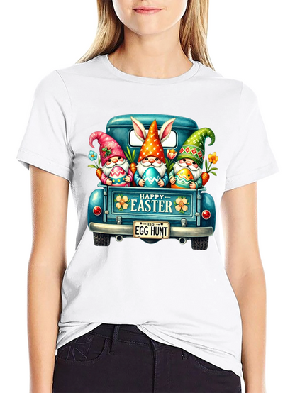 Easter Gnomes in Truck Graphic T-Shirt