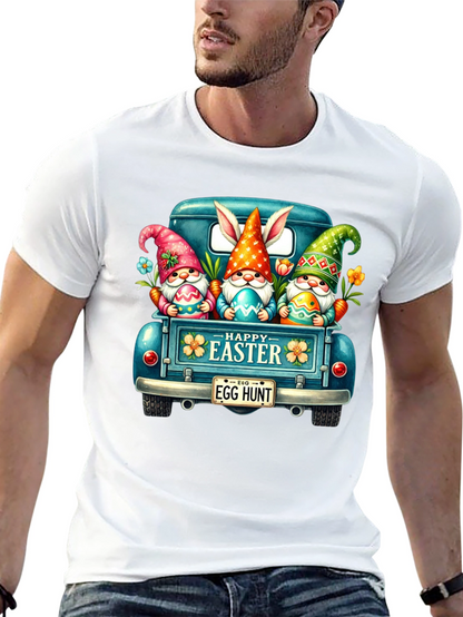 Easter Gnomes in Truck Graphic T-Shirt