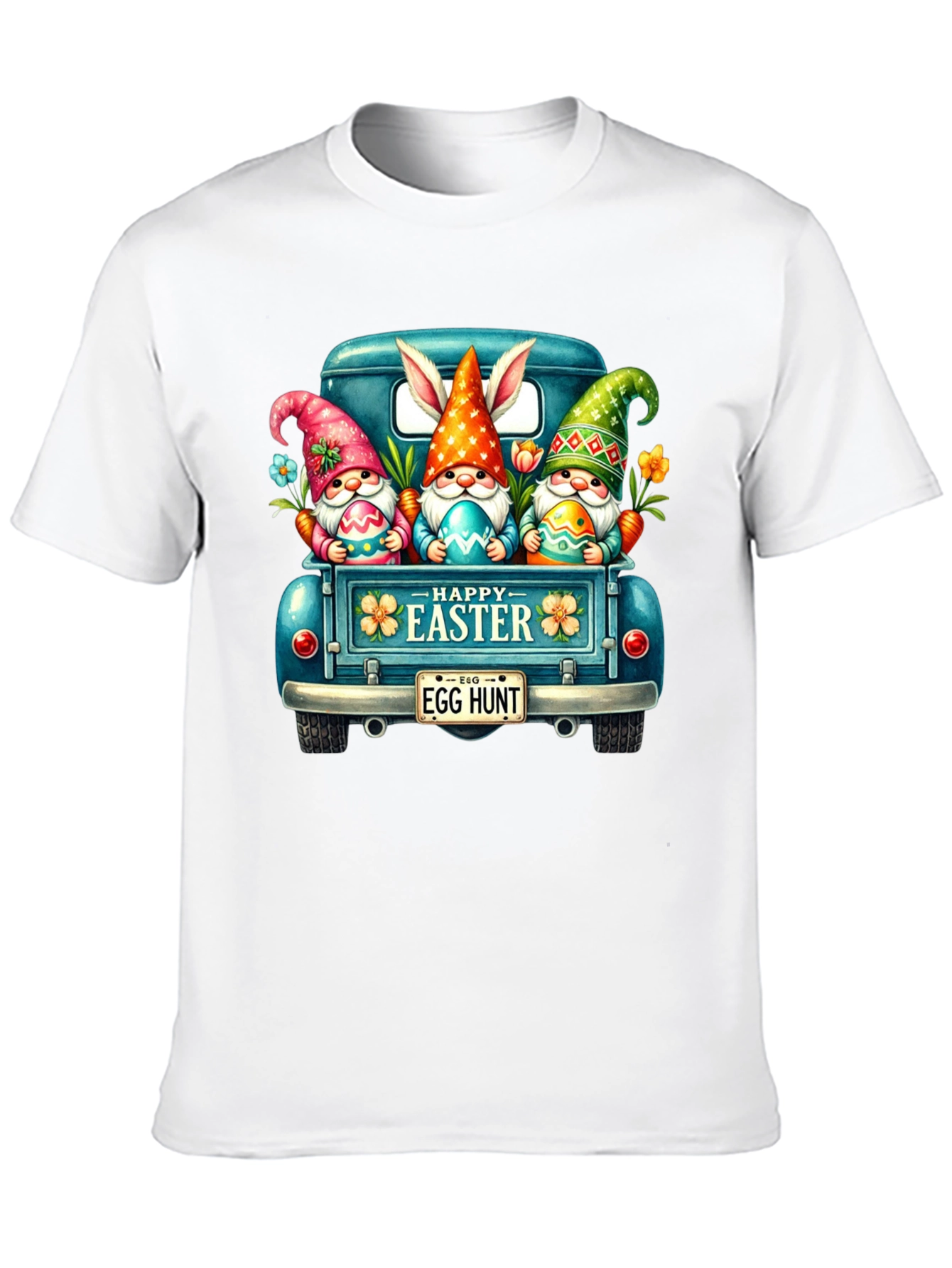 Easter Gnomes in Truck Graphic T-Shirt
