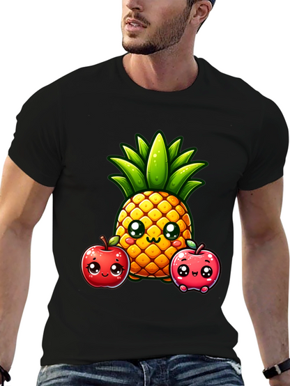 Cute Pineapple & Apples Graphic Tee