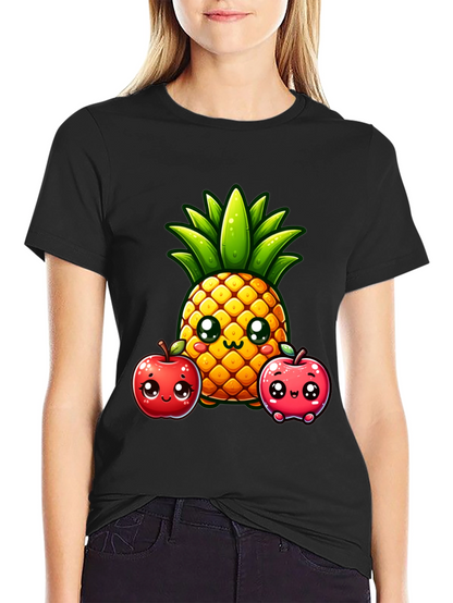 Cute Pineapple & Apples Graphic Tee