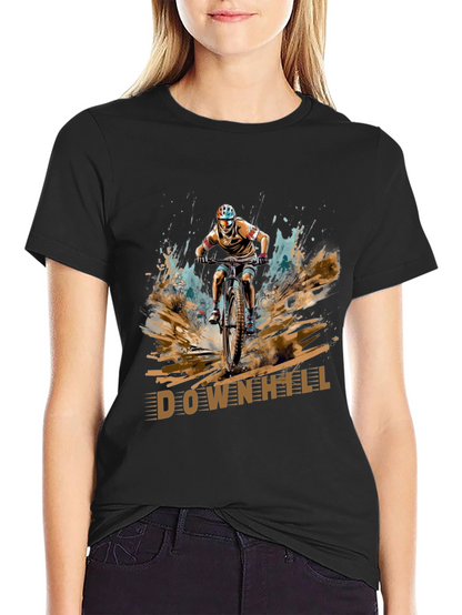 Downhill Mountain Bike Graphic Tee - Adventure Ready