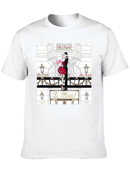 Parisian Romance Graphic Tee - Black
