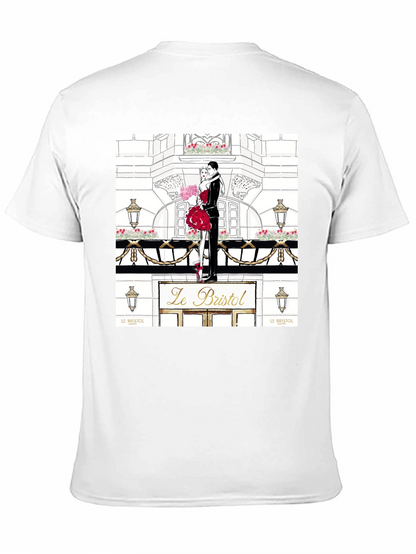 Parisian Romance Graphic Tee - Black