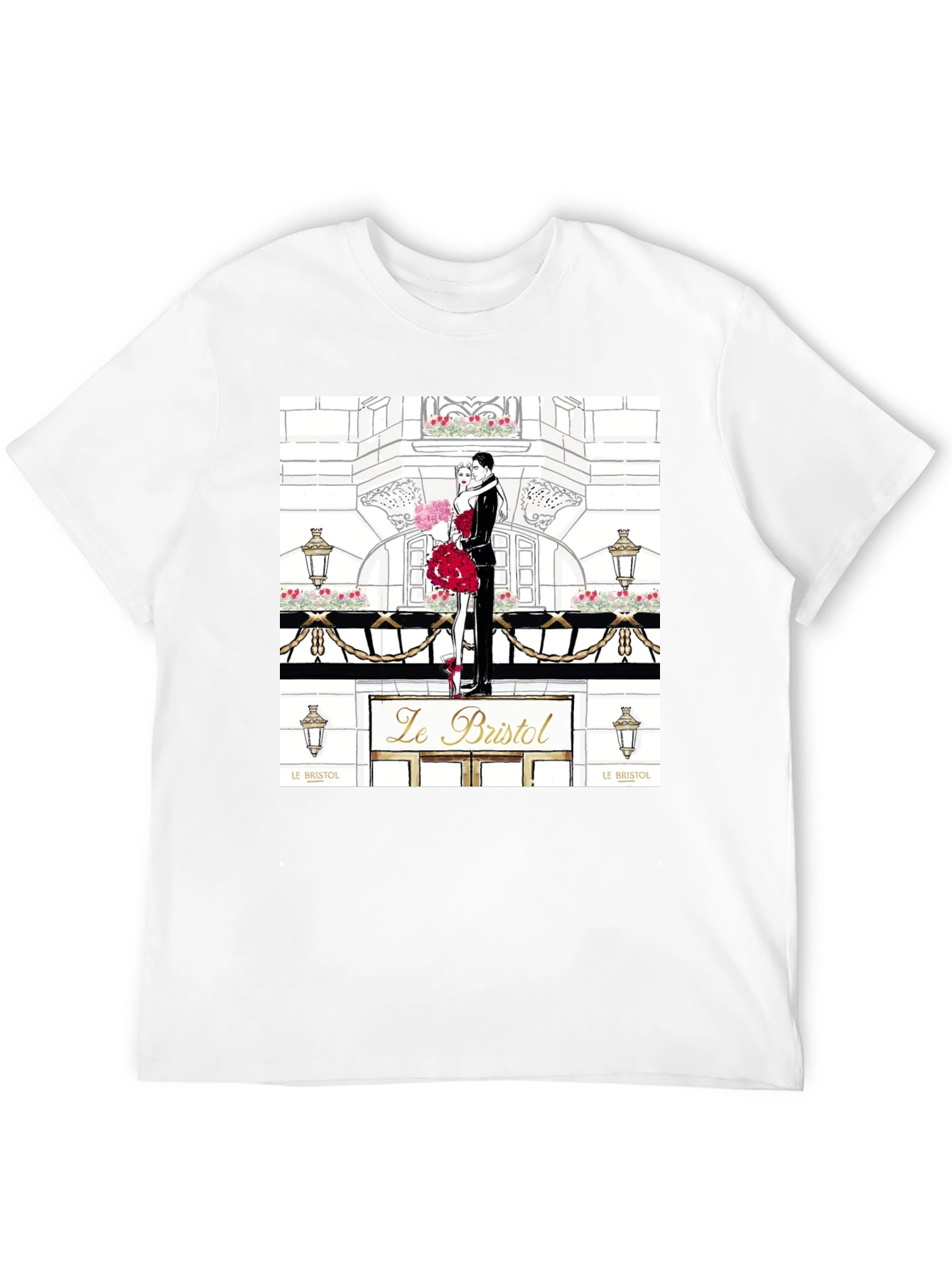 Parisian Romance Graphic Tee - Black