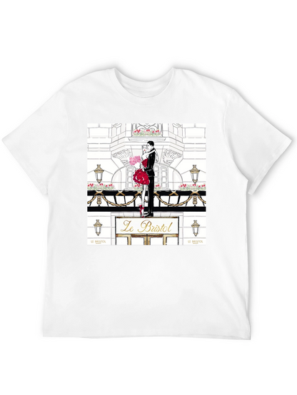 Parisian Romance Graphic Tee - Black