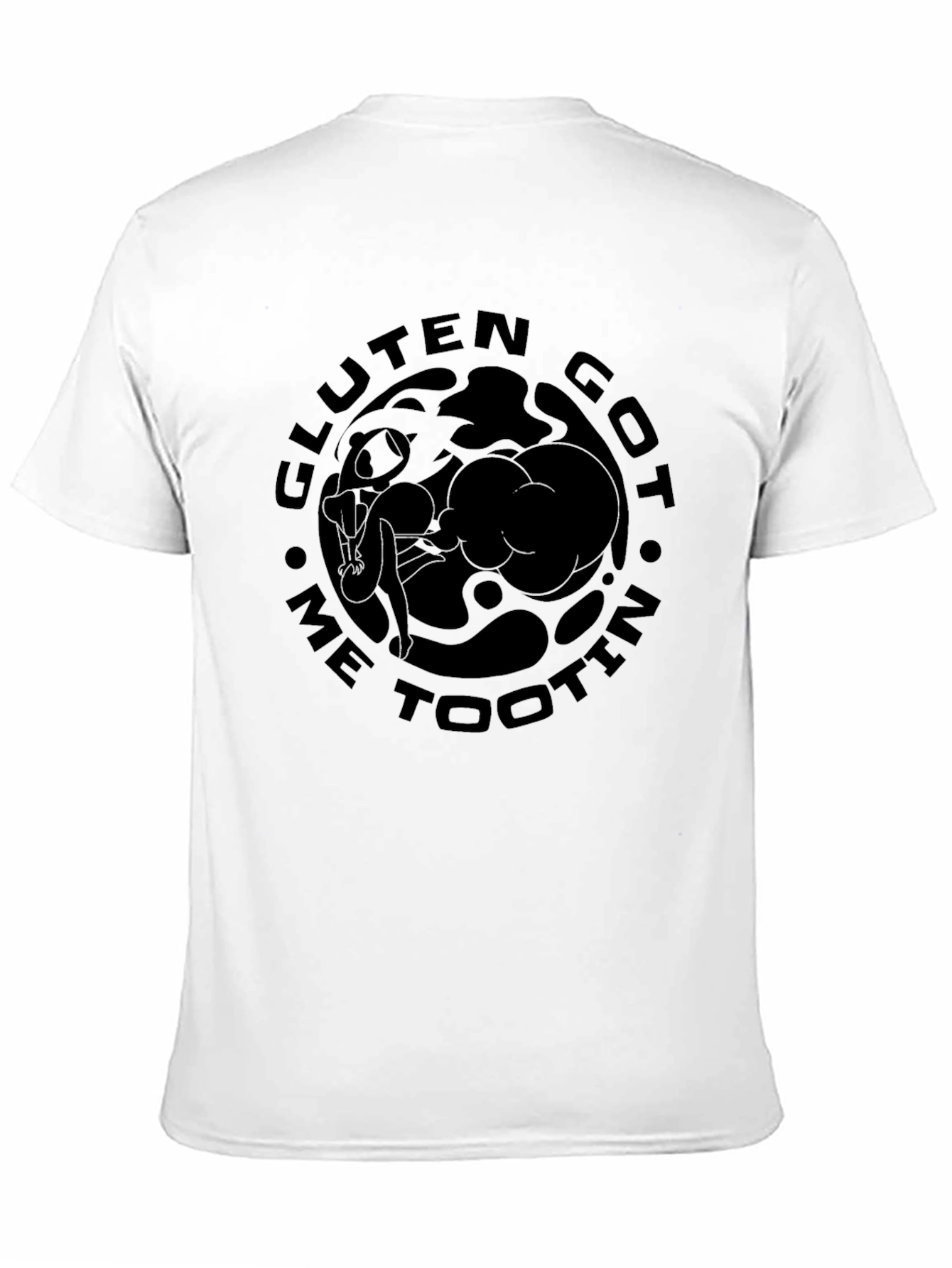 Gluten Got Me Tootin Black T-Shirt