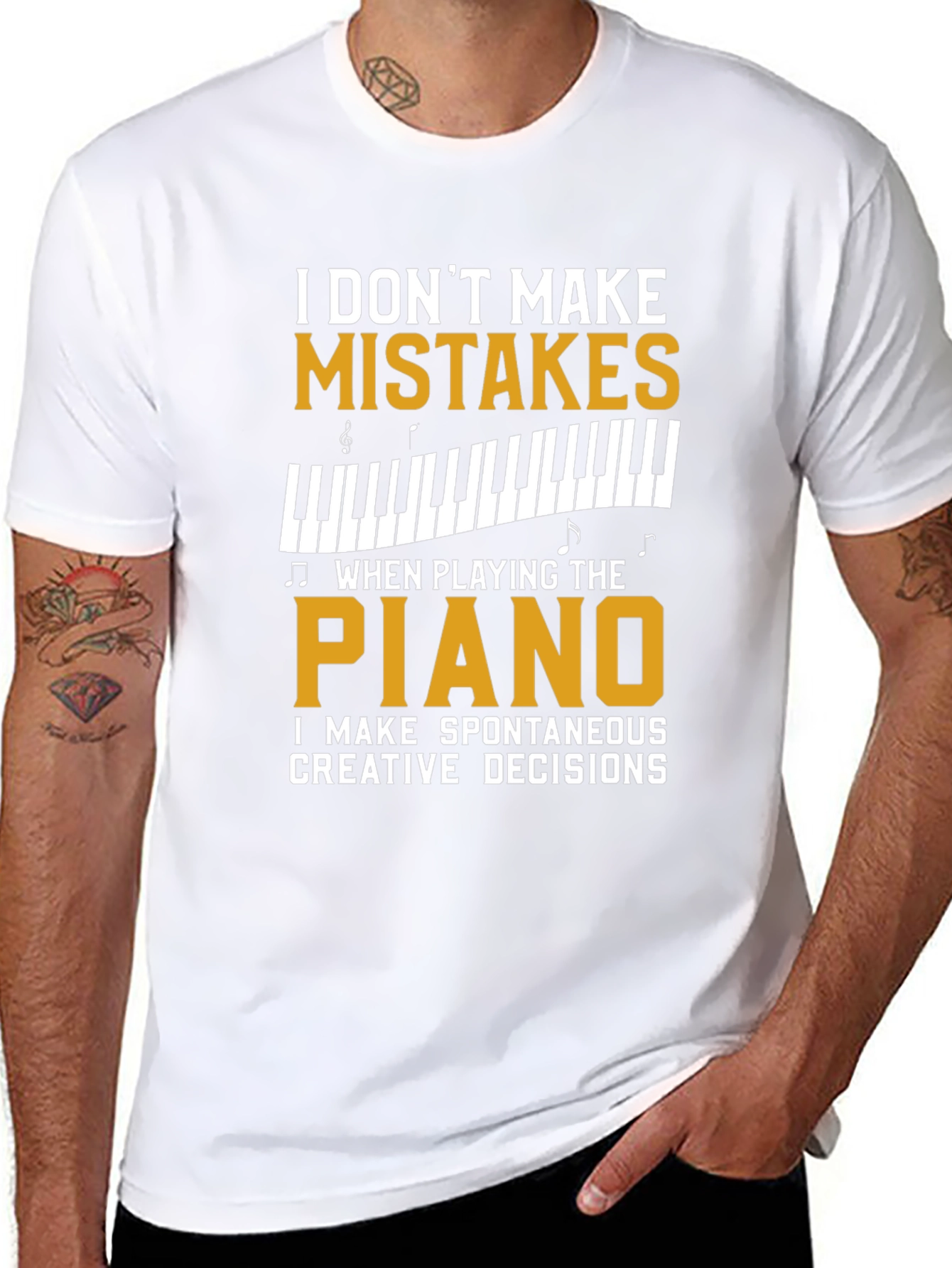 Piano Player T-Shirt - Spontaneous Creative Decisions