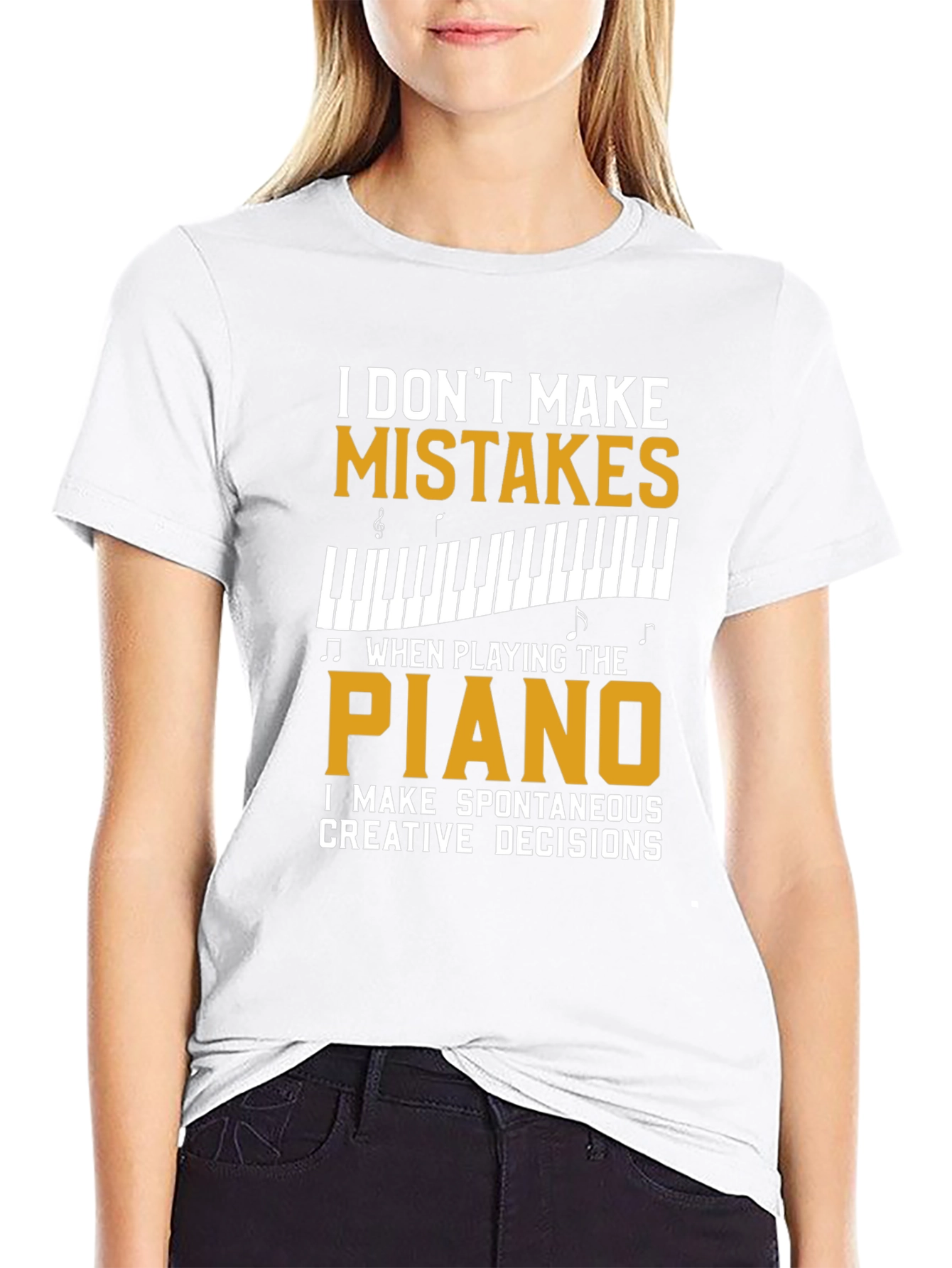 Piano Player T-Shirt - Spontaneous Creative Decisions