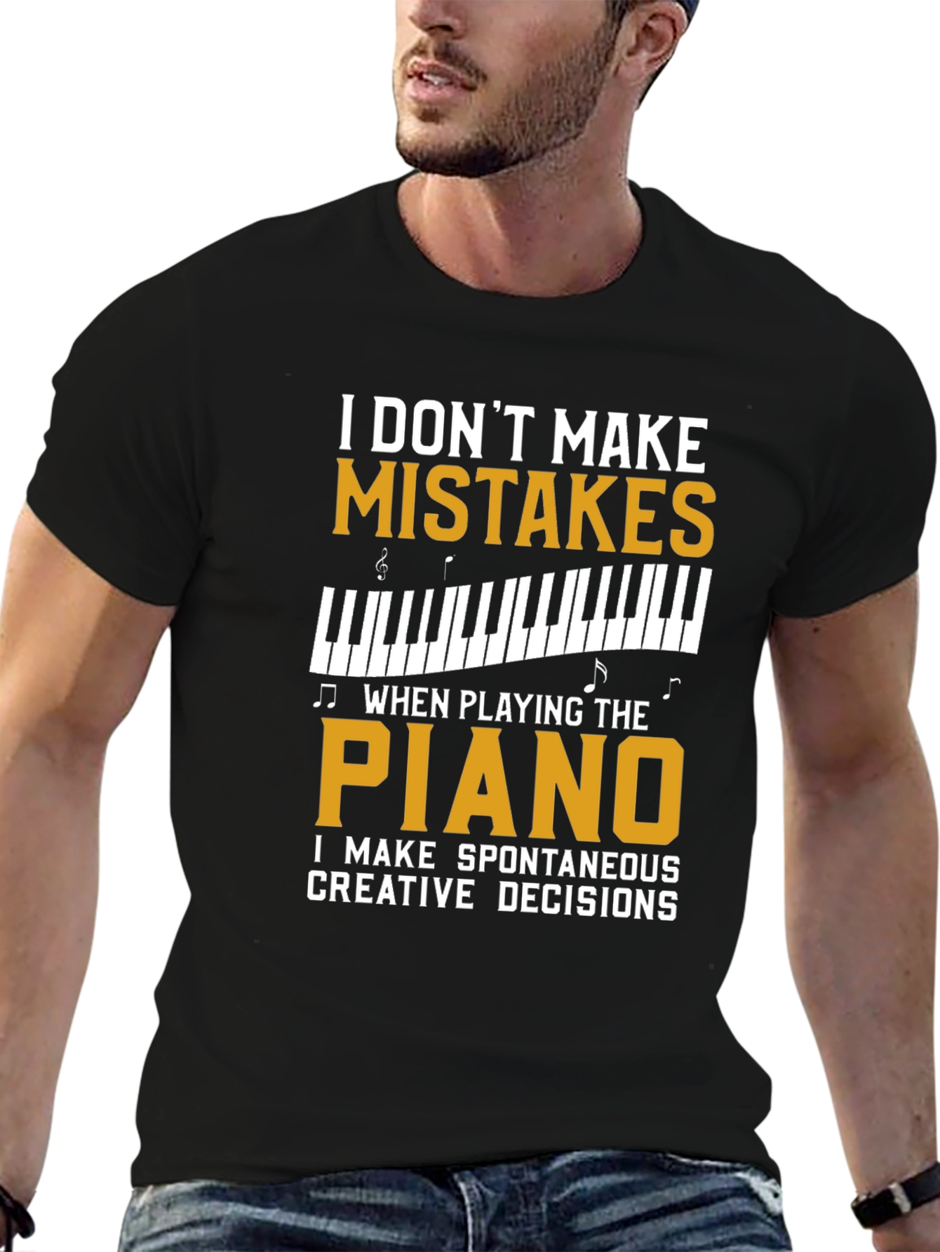 Piano Player T-Shirt - Spontaneous Creative Decisions