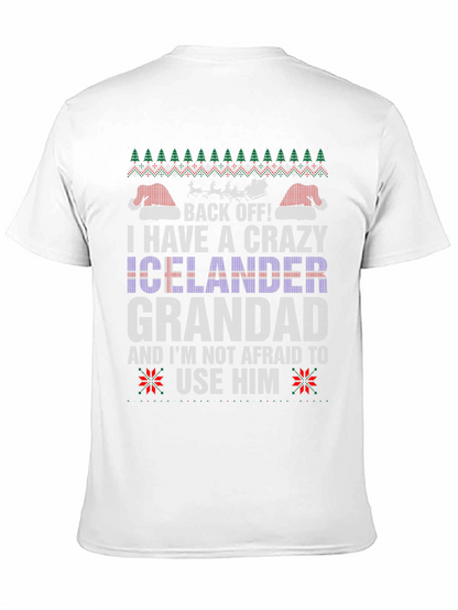 Crazy Icelander Grandad Christmas T-Shirt