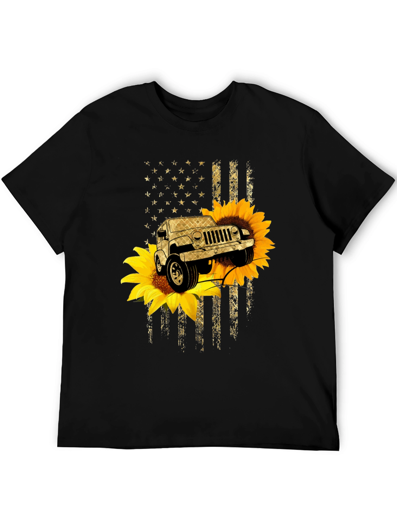 Sunflower Jeep Graphic T-Shirt