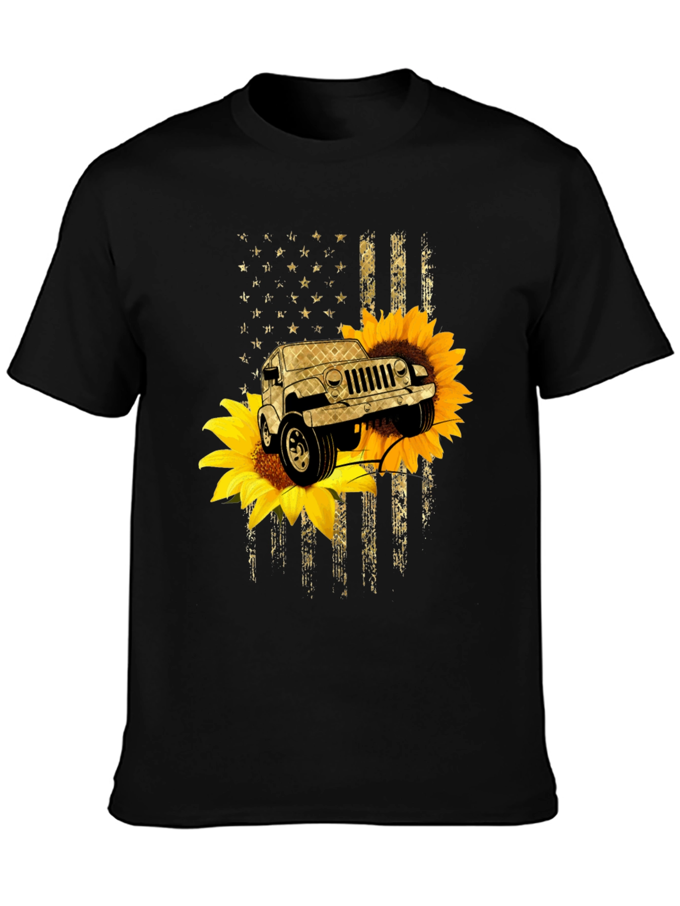 Sunflower Jeep Graphic T-Shirt