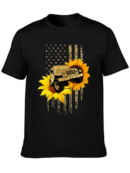 Sunflower Jeep Graphic T-Shirt