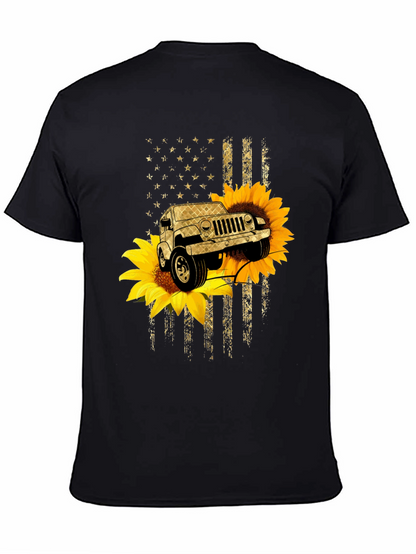 Sunflower Jeep Graphic T-Shirt