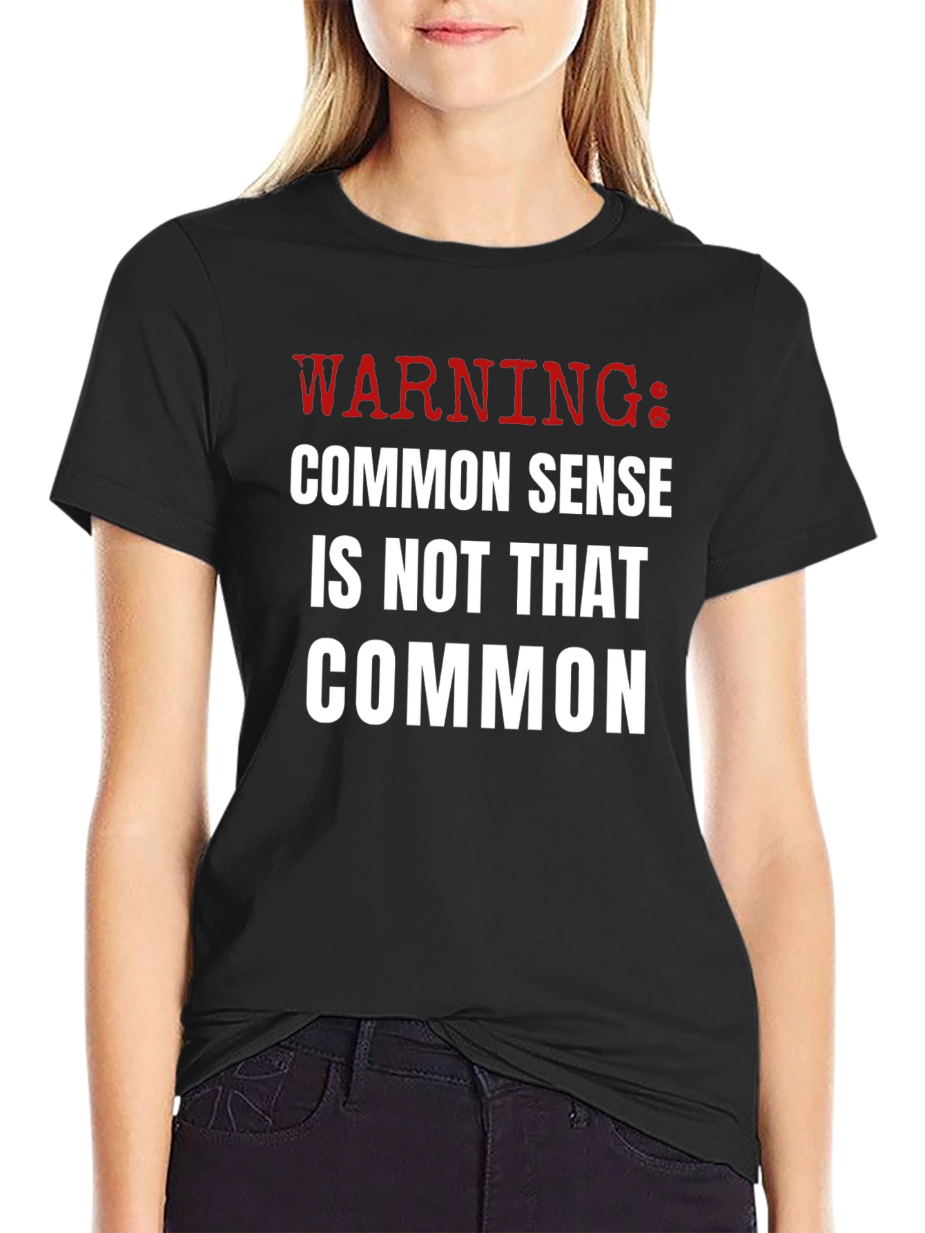 Warning: Common Sense T-Shirt - Funny Sarcastic Tee