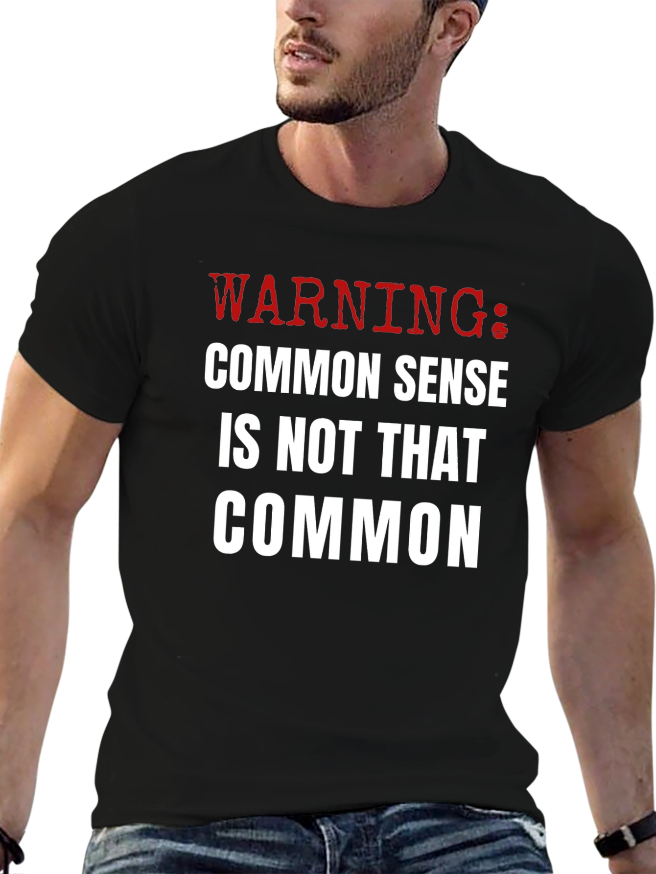 Warning: Common Sense T-Shirt - Funny Sarcastic Tee