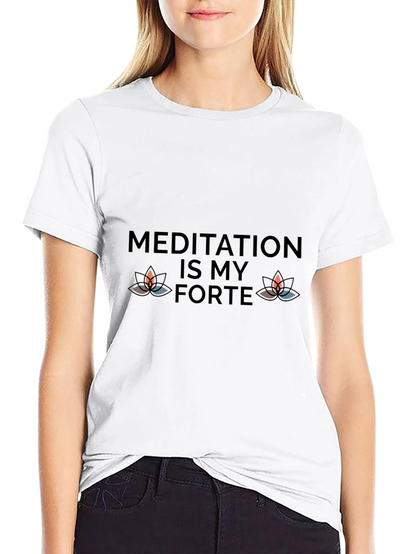Meditation Is My Forte Black Tee