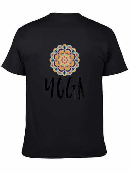 Yoga Mandala Graphic Black T-Shirt