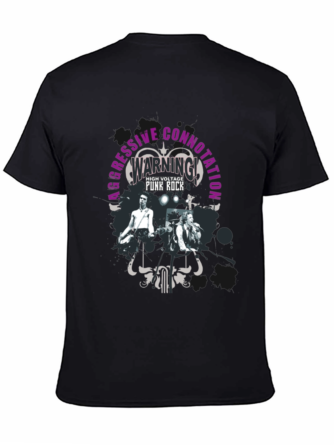 Aggressive Connotation Punk Rock Graphic Tee