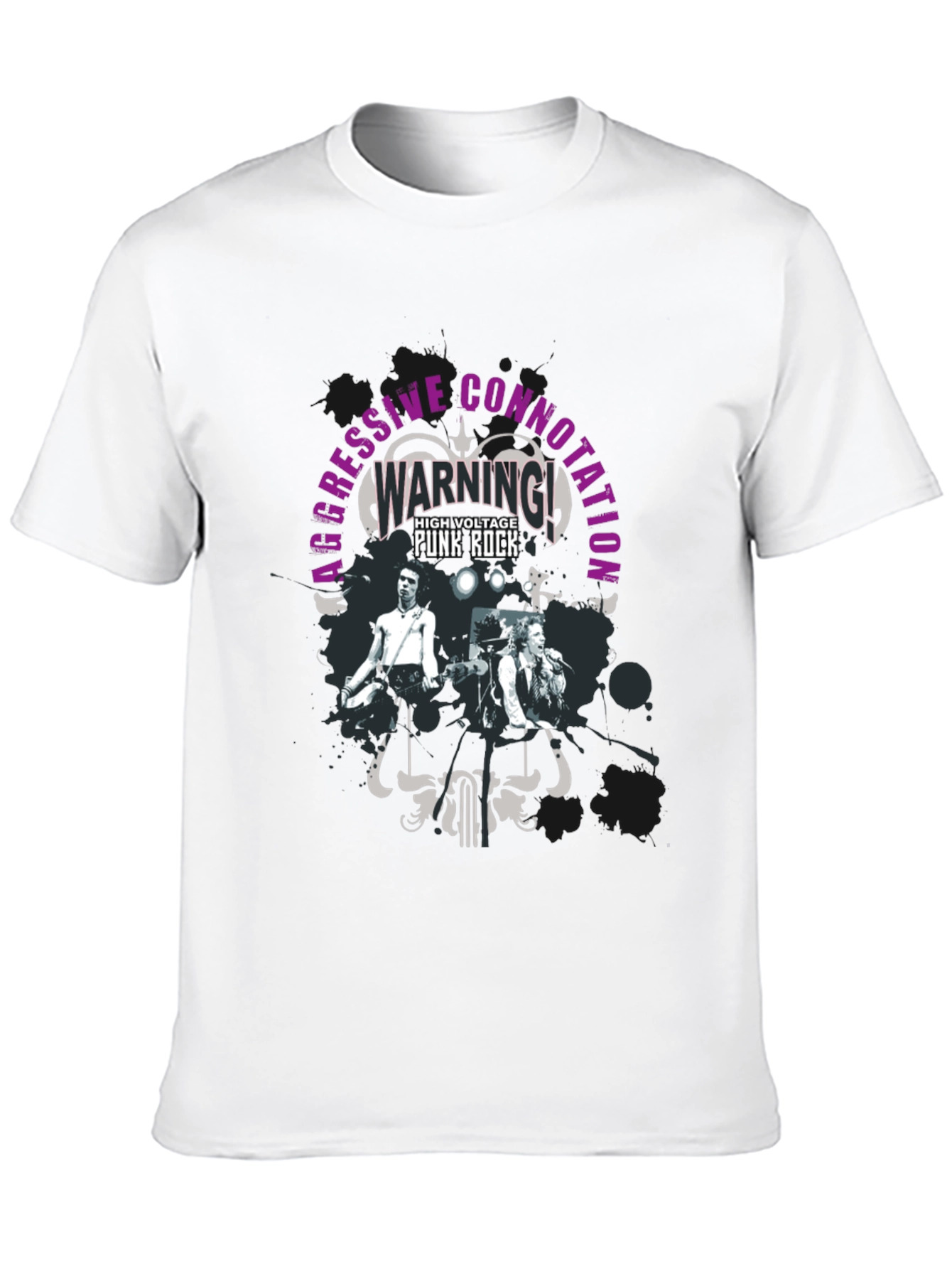 Aggressive Connotation Punk Rock Graphic Tee