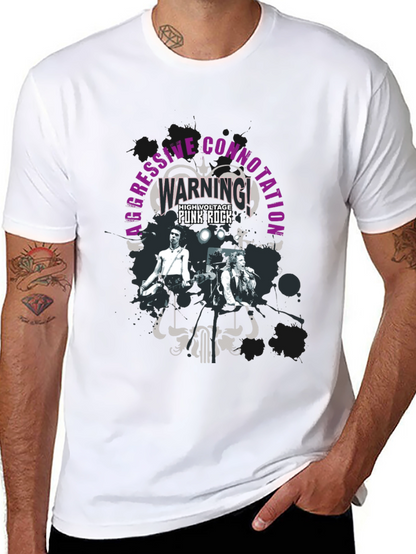 Aggressive Connotation Punk Rock Graphic Tee
