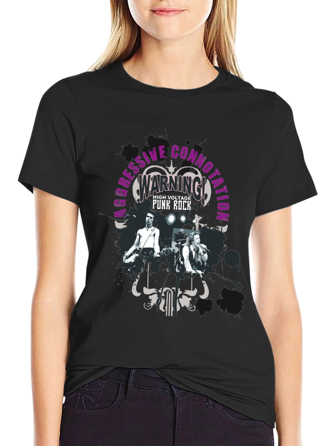 Aggressive Connotation Punk Rock Graphic Tee