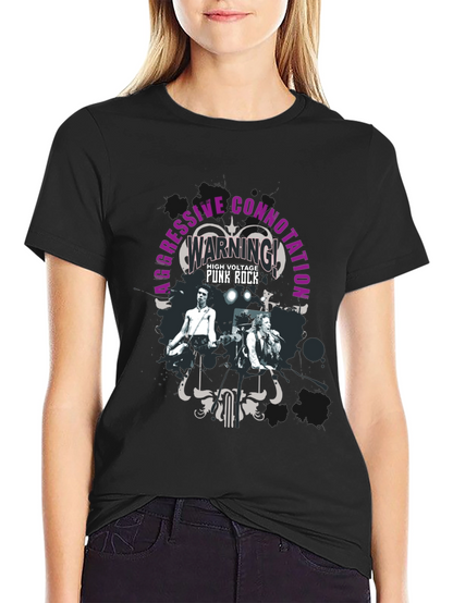 Aggressive Connotation Punk Rock Graphic Tee