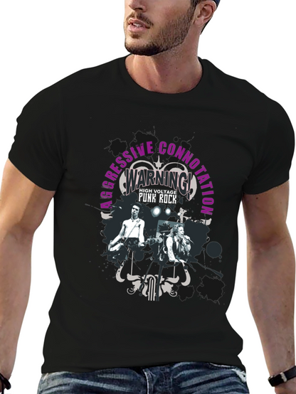 Aggressive Connotation Punk Rock Graphic Tee