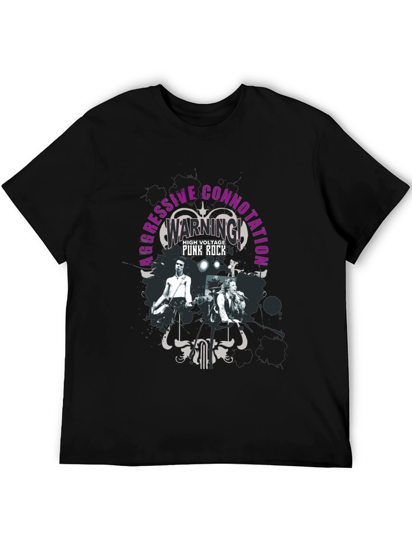 Aggressive Connotation Punk Rock Graphic Tee