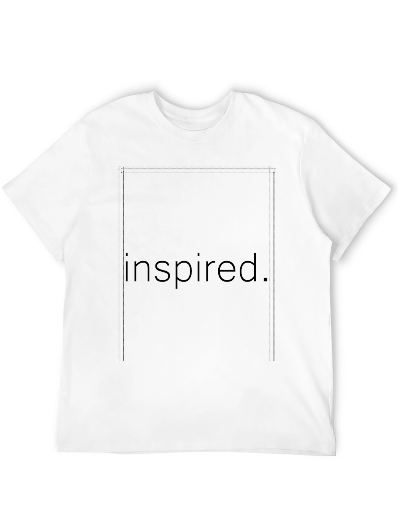 Inspired Graphic Tee - Black Cotton Blend Casual T-Shirt
