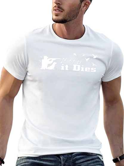 If It Flies It Dies Black Graphic T-Shirt
