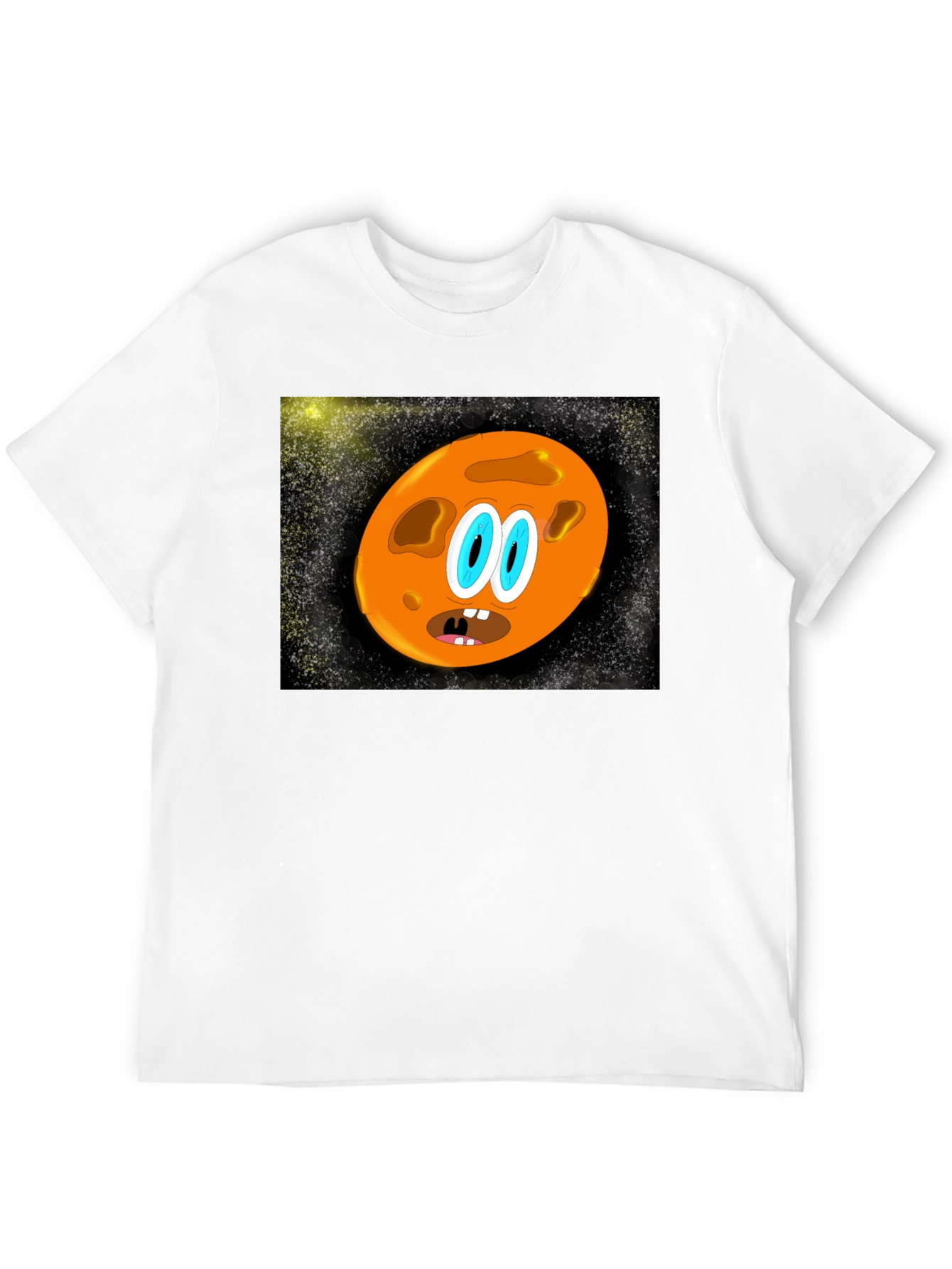 Cartoon Planet Graphic T-Shirt - Black