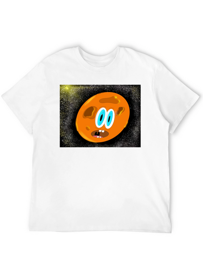 Cartoon Planet Graphic T-Shirt - Black