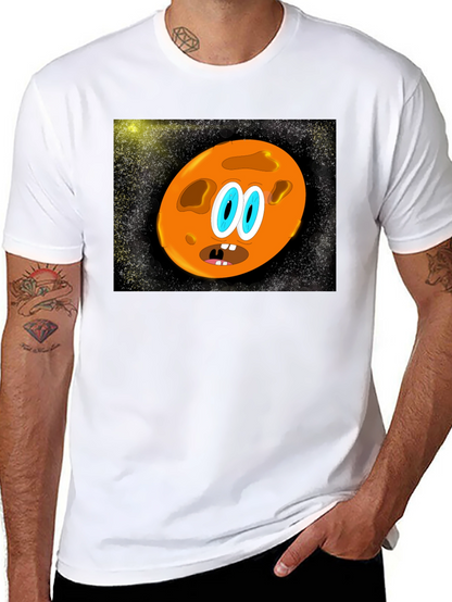 Cartoon Planet Graphic T-Shirt - Black