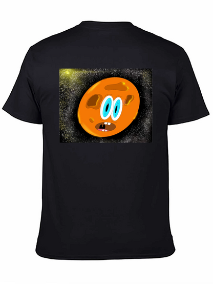 Cartoon Planet Graphic T-Shirt - Black
