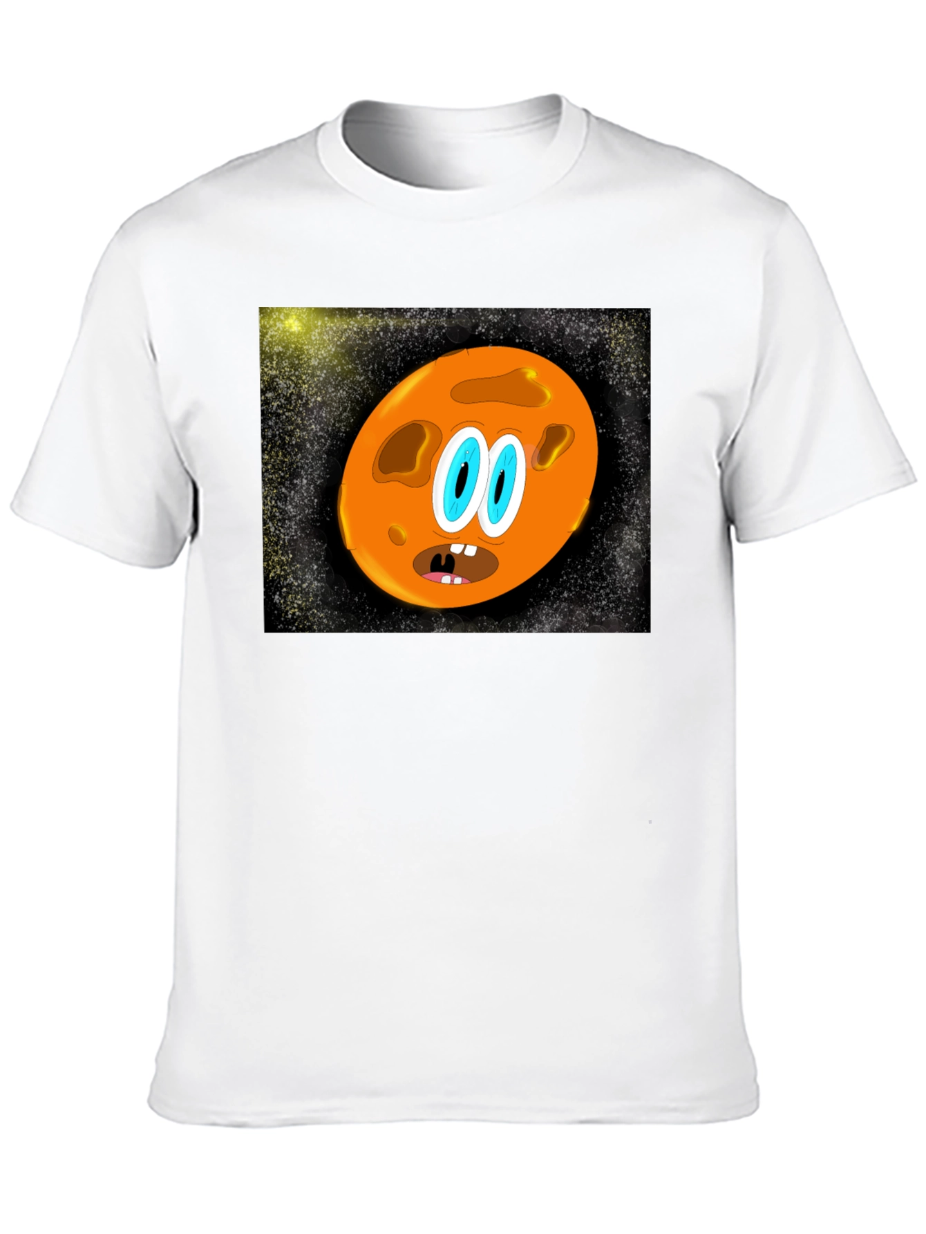 Cartoon Planet Graphic T-Shirt - Black