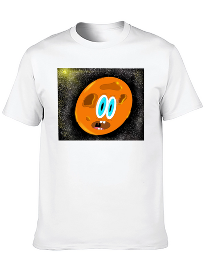 Cartoon Planet Graphic T-Shirt - Black
