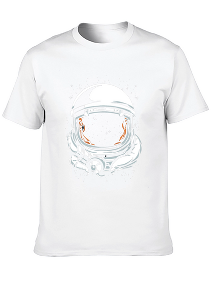 Astronaut Helmet Graphic Tee - Space Explorer T-Shirt