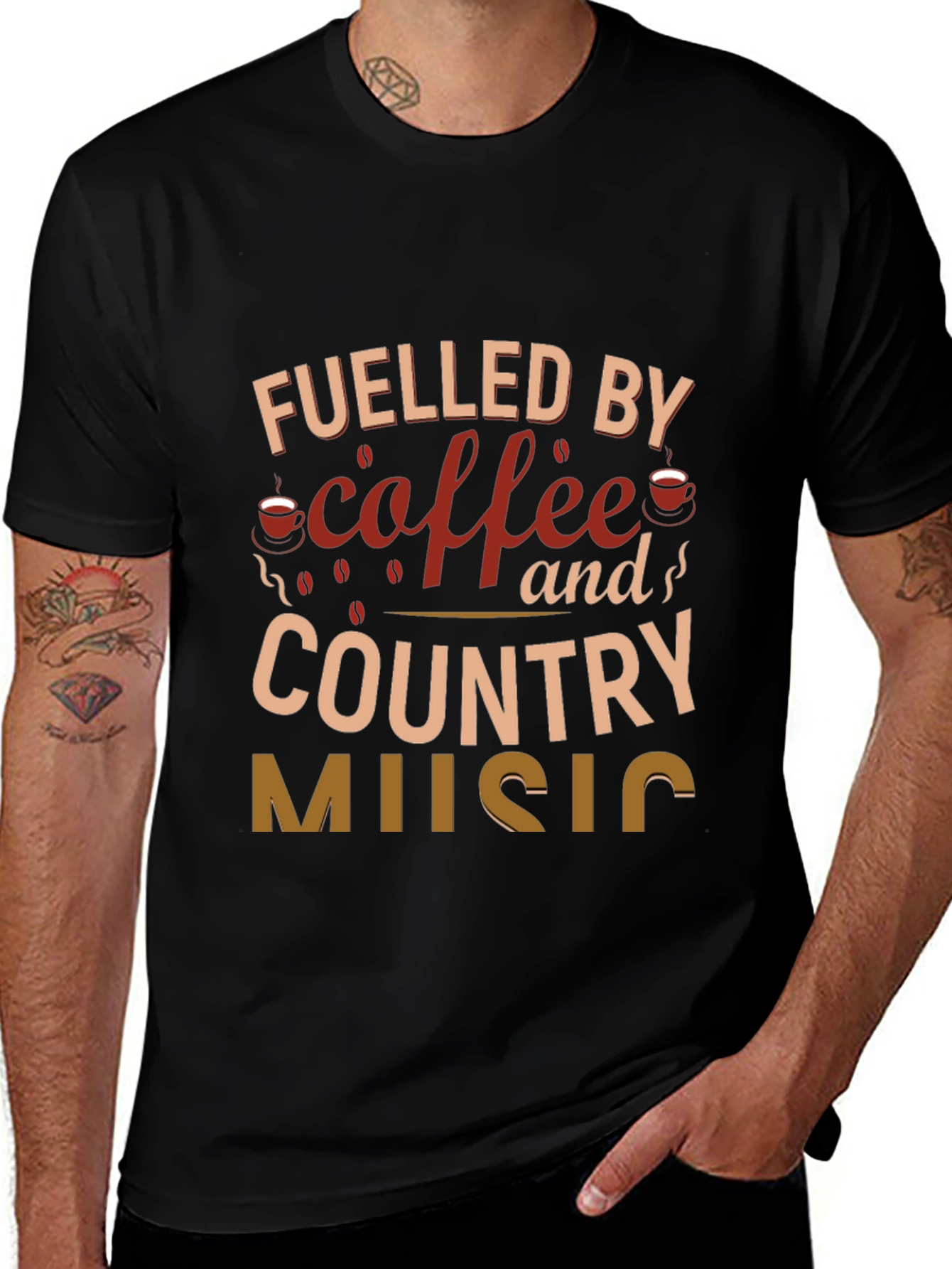 Coffee & Country Music Graphic Tee
