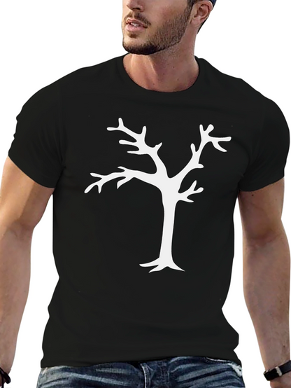 Minimalist Tree Graphic Black T-Shirt